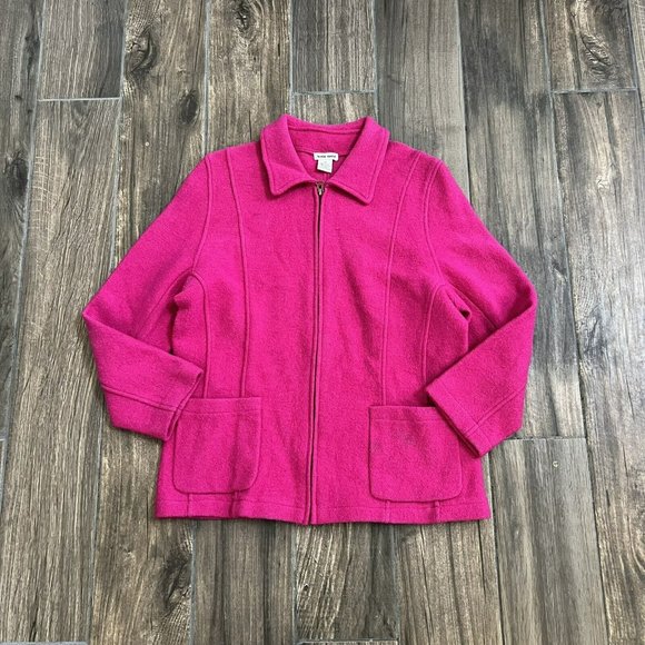 katie todd wool jacket hot pink size medium - Picture 1 of 7